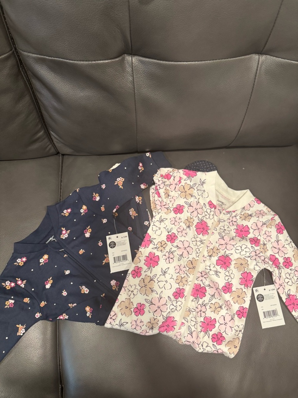 George Baby Set of 2 Footie Pajamas 6-12 Months NWT